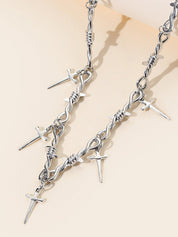 Men's Linked Thorn Dagger Pendant Necklace