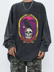 Man's Skull Series Print Long Sleeve Tee