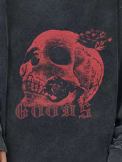 Man's Skull Series Print Long Sleeve Tee