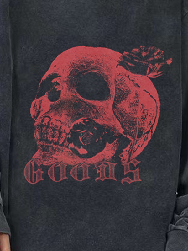 Man's Skull Series Print Long Sleeve Tee