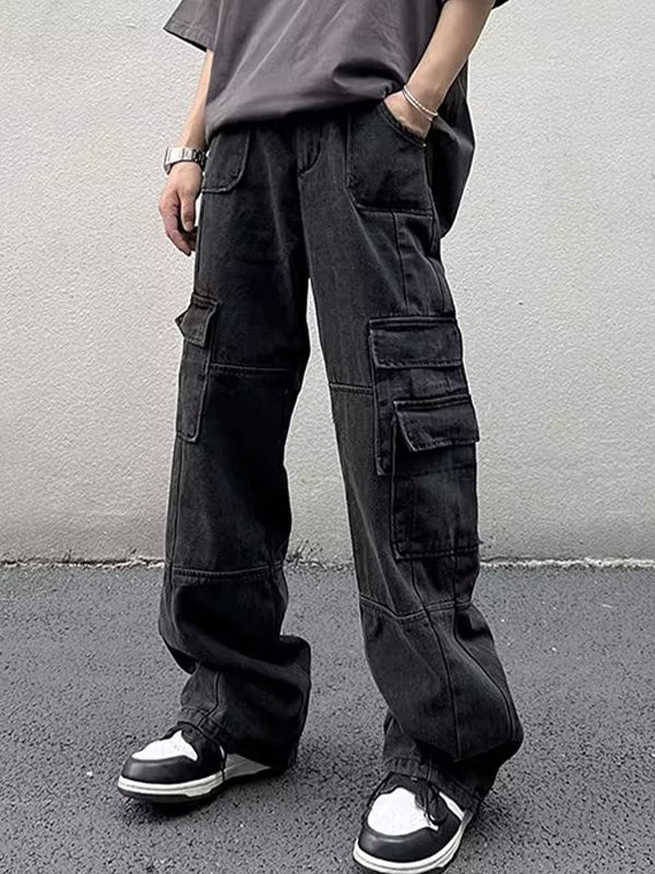 Men's Multi Pocket Mopping Cargo Jeans