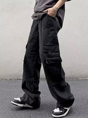 Men's Multi Pocket Mopping Cargo Jeans