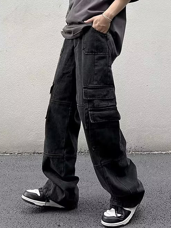 Men's Multi Pocket Mopping Cargo Jeans