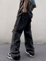 Men's Multi Pocket Mopping Cargo Jeans