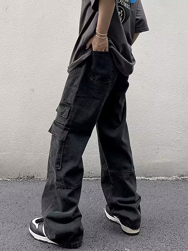Men's Multi Pocket Mopping Cargo Jeans