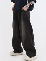 Men's Washed Ombre Loose Jeans