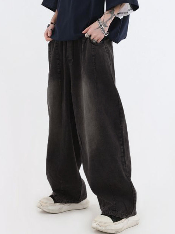 Men's Washed Ombre Loose Jeans