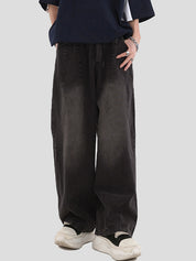 Men's Washed Ombre Loose Jeans