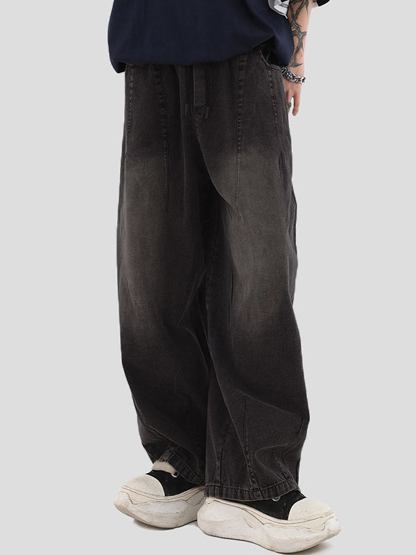 Men's Washed Ombre Loose Jeans