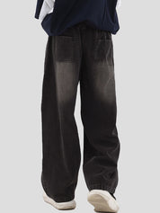 Men's Washed Ombre Loose Jeans
