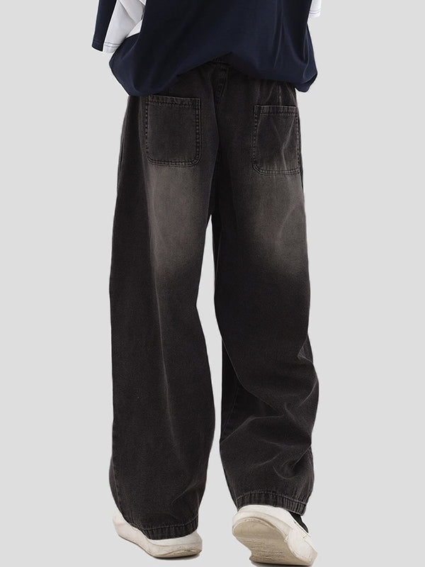 Men's Washed Ombre Loose Jeans