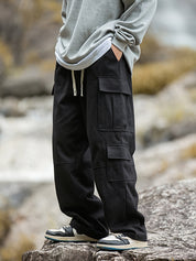 Men's Multi Pocket Drawstring Cargo Pants
