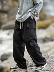 Men's Multi Pocket Drawstring Cargo Pants