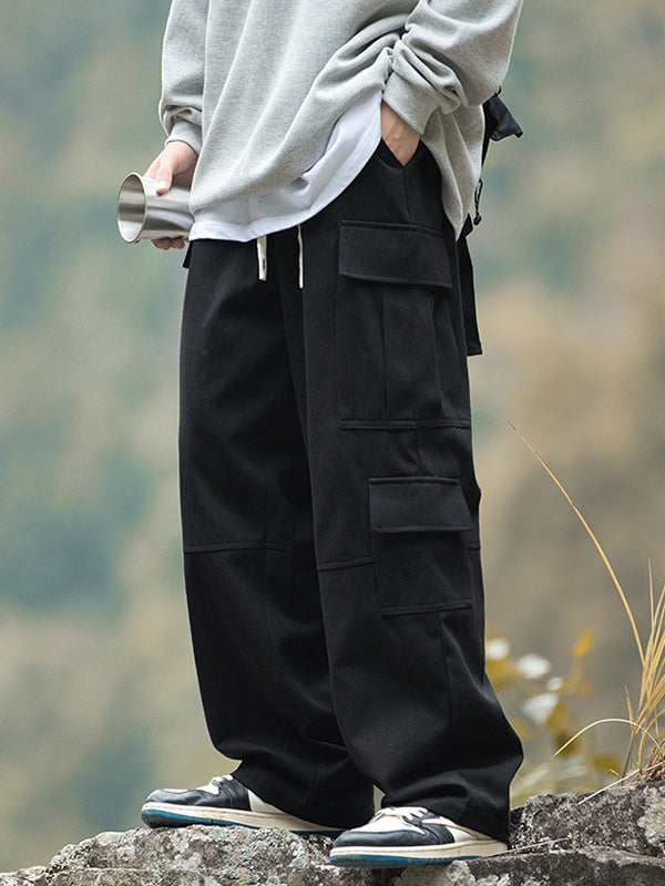 Men's Multi Pocket Drawstring Cargo Pants