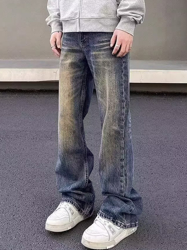 Men's Vintage Blue Ombre Straight Leg Jeans