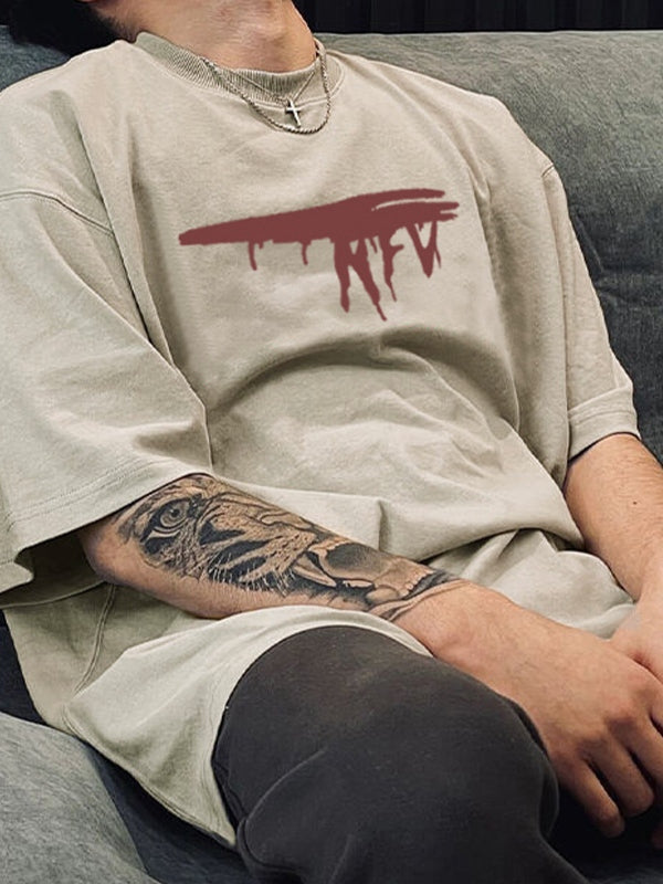 Men's Hip Pop Graphic Print Short Sleeve Tee