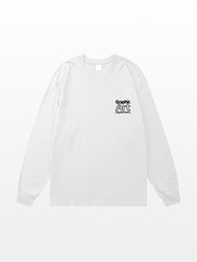 Men's Letter Print Crew Neck Long Sleeve Tee