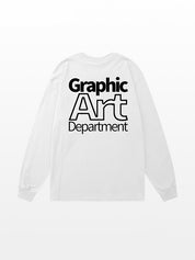 Men's Letter Print Crew Neck Long Sleeve Tee