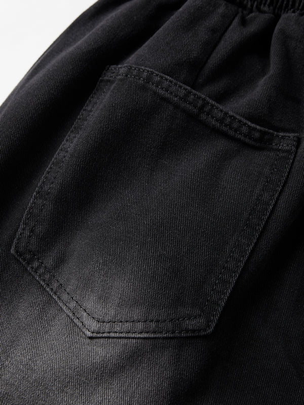 Men's Vintage Wash Drawstring Loose Jeans