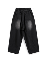 Men's Vintage Wash Drawstring Loose Jeans