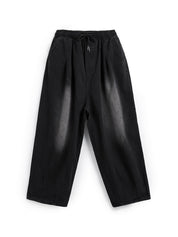 Men's Vintage Wash Drawstring Loose Jeans