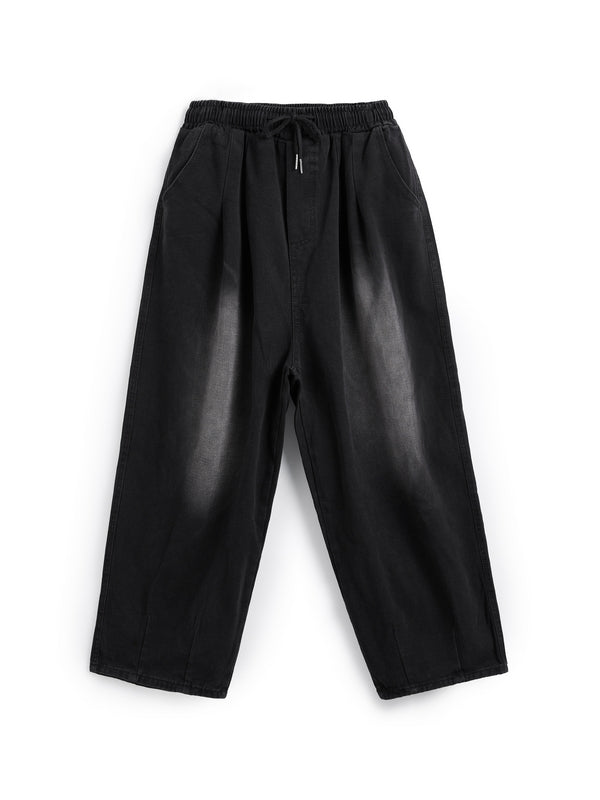 Men's Vintage Wash Drawstring Loose Jeans