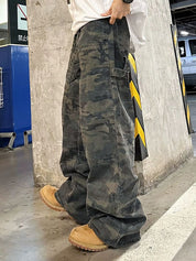 Men's Camo Print Loose Jeans