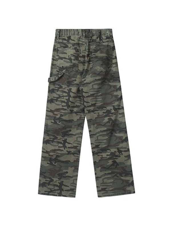 Men's Camo Print Loose Jeans