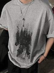 Men's Abstract Print Short Sleeve Tee