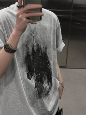 Men's Abstract Print Short Sleeve Tee