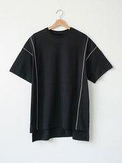 Men's Reflective Line Splice Half Sleeve Short Sleeve Tee
