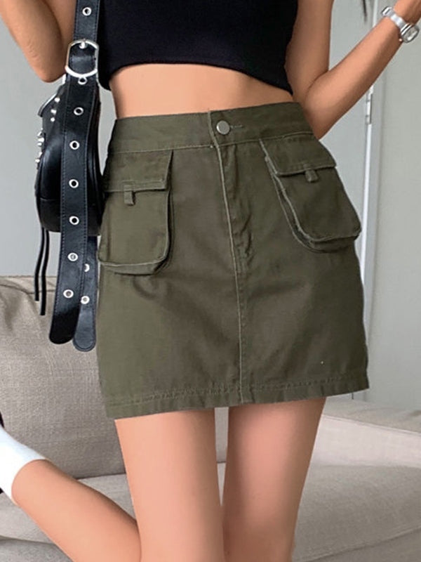 Vintage Flip Pocket Cargo Skirt