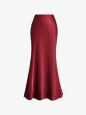 French Satin Drape Skirt