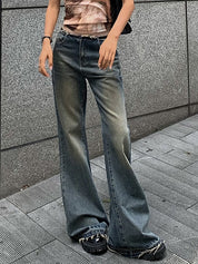 Vintage Burr Low Waist Flare Jeans