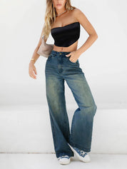 Comfort-Flex Wide Leg Jeans