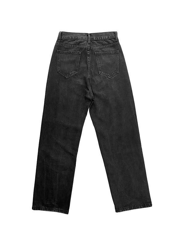 Vintage Washed High Waist Boyfriend Jeans