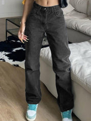 Vintage Washed High Waist Boyfriend Jeans
