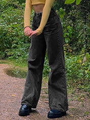 Vintage Washed High Waist Boyfriend Jeans