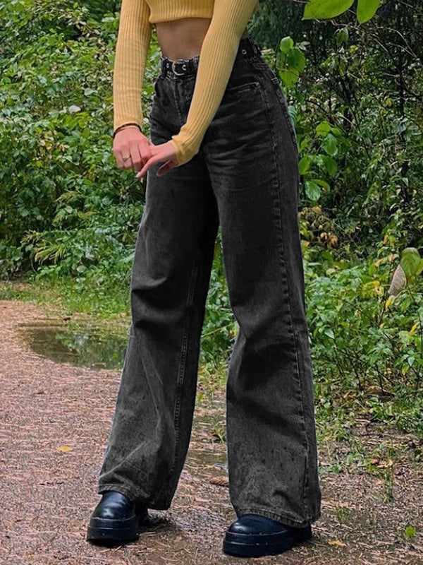 Vintage Washed High Waist Boyfriend Jeans