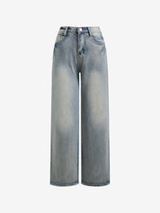 Vintage Washed Mopping Loose Boyfriend Jeans