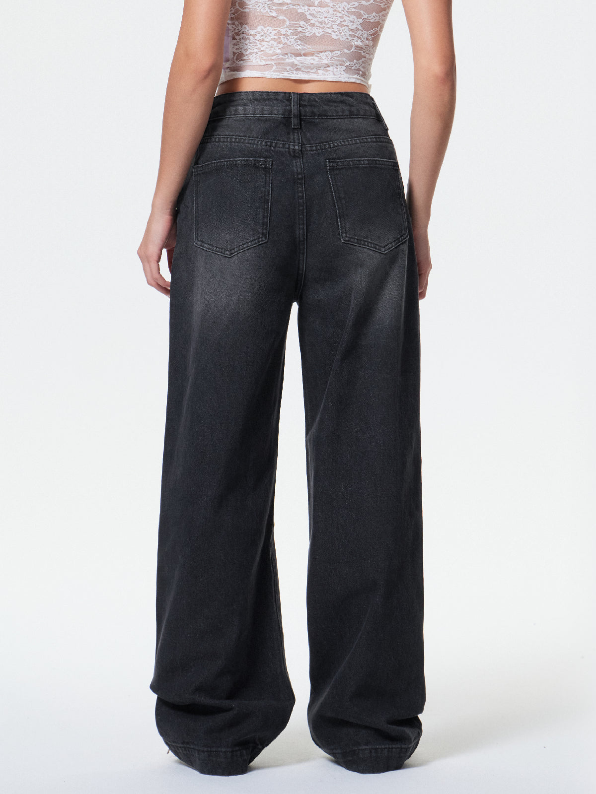 Vintage Blue Wide Leg Boyfriend Jeans