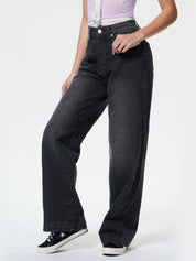 Vintage Blue Wide Leg Boyfriend Jeans