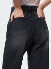 Vintage Blue Wide Leg Boyfriend Jeans