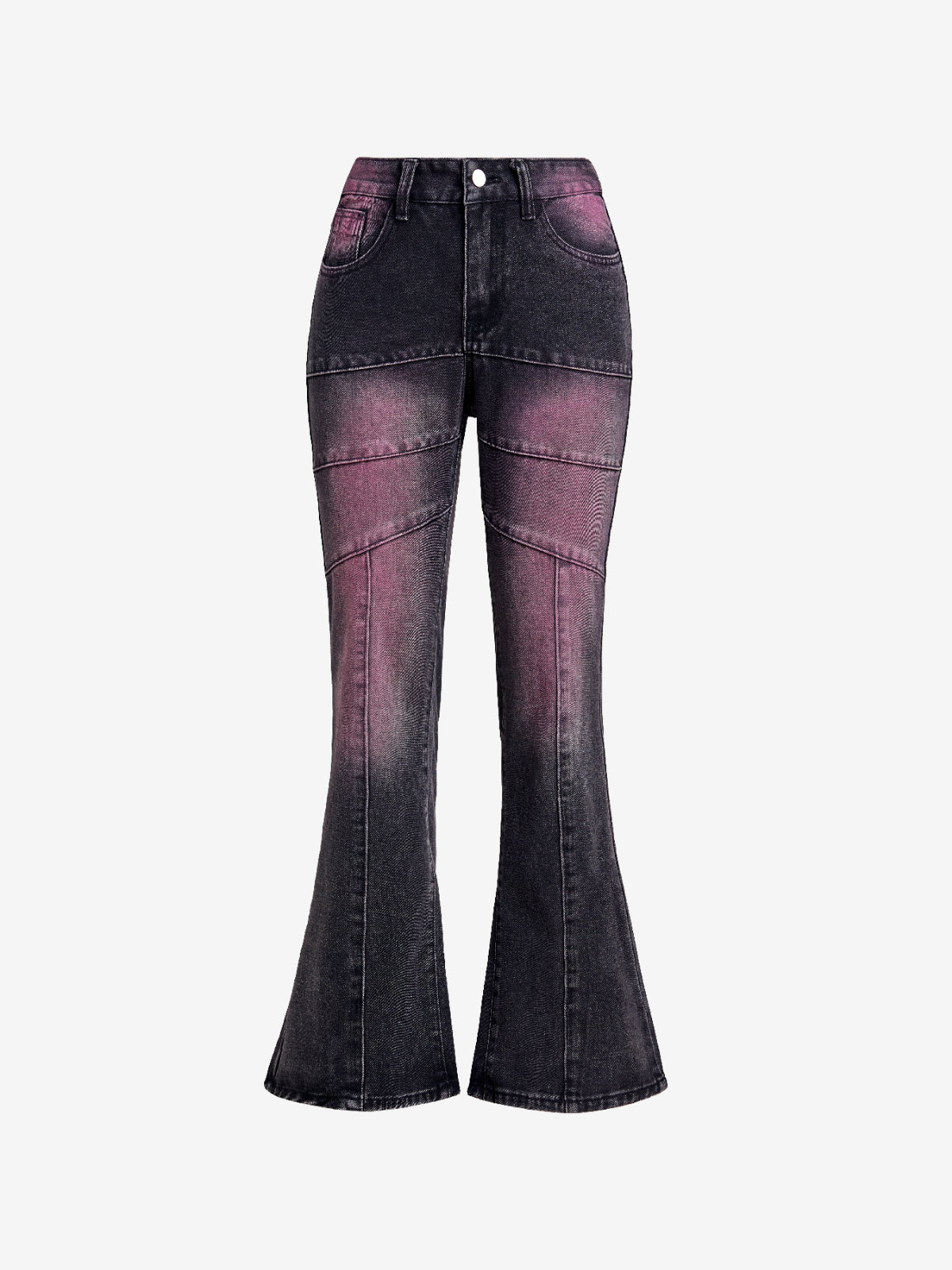 Ombre Purple Low Waist Flare Jeans