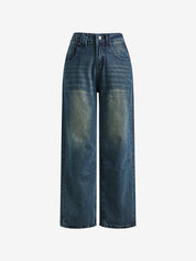 Distressed Dangle Mopping Boyfriend Jeans