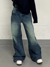 Distressed Dangle Mopping Boyfriend Jeans
