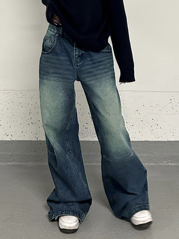 Distressed Dangle Mopping Boyfriend Jeans