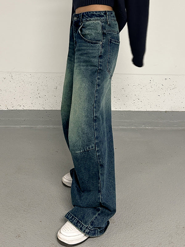Distressed Dangle Mopping Boyfriend Jeans