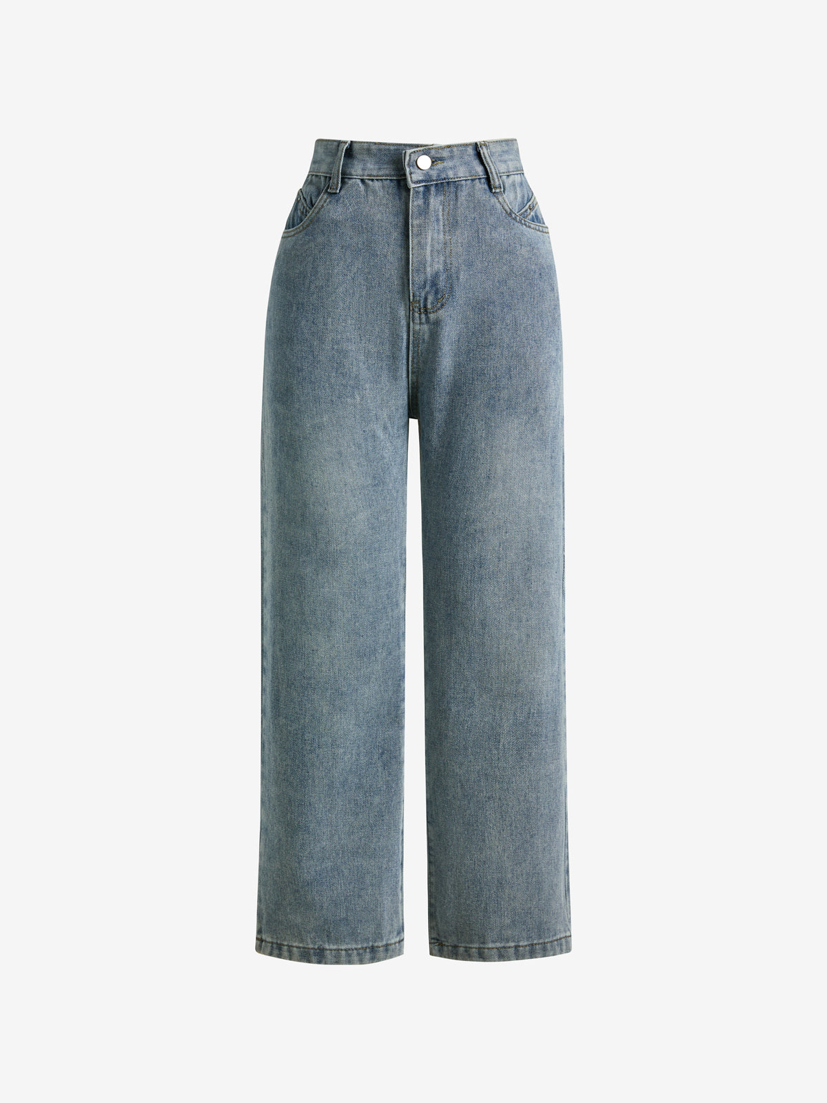 Vintage High Waist Wide Leg Boyfriend Jeans