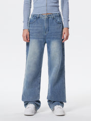 Versatile Vintage Blue High Waist Flare Slim Jeans